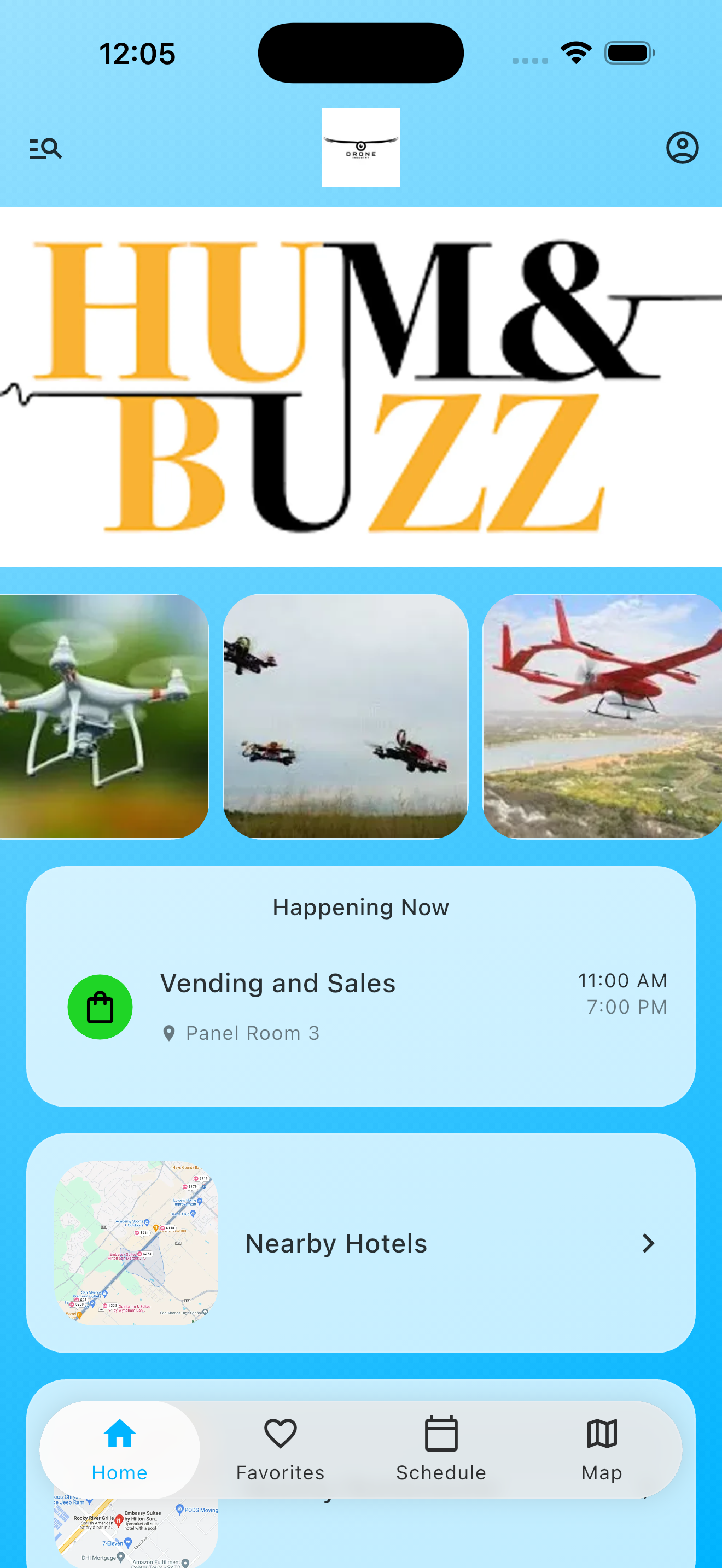 Venvi sample conference event home screen