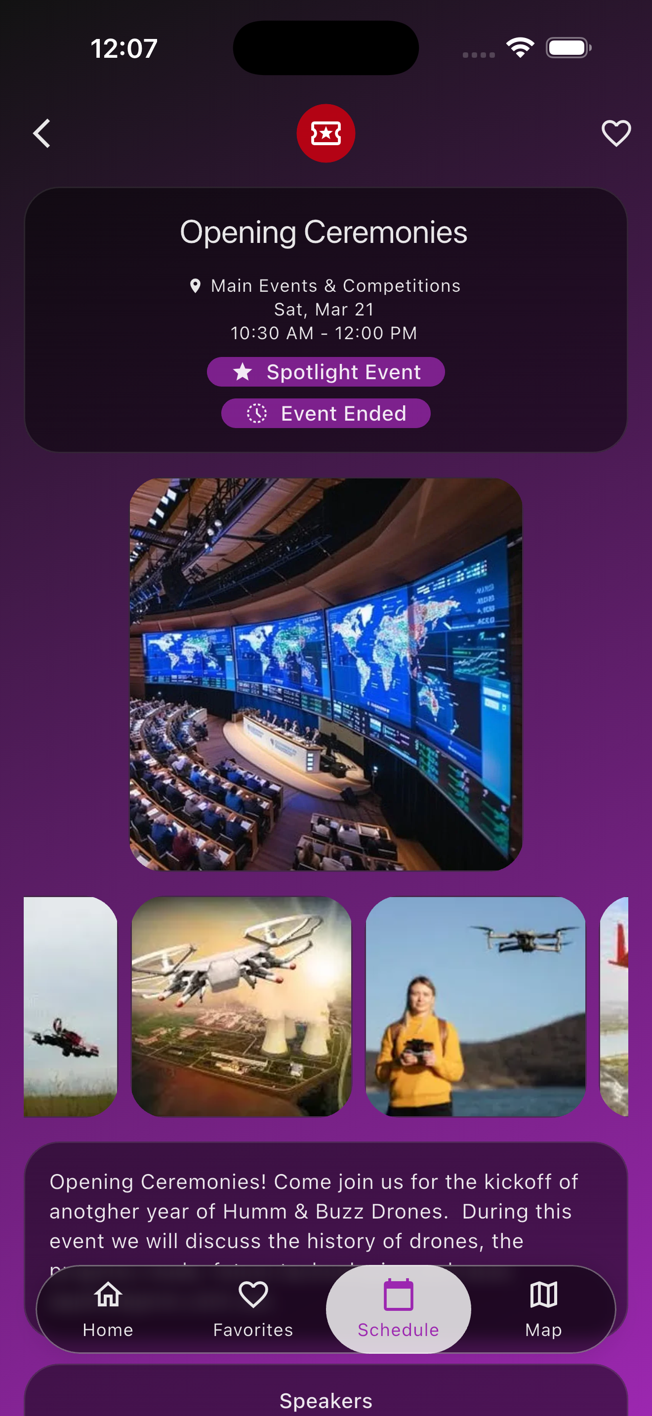 Venvi session detail screen